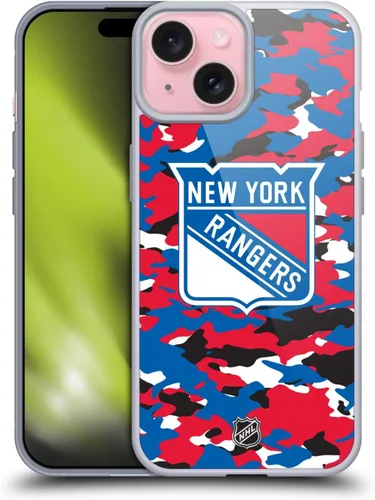 Vista 128 de Head Case Designs Funda de gel suave con licencia oficial de la NHL Camouflage New York Rangers compatible con Apple iPhone 7 Plus/iPhone 8 Plus