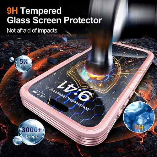 Vista 24 de TOPF&B Funda magnética para iPhone 16, compatible con MagSafe, cubierta completa de 360 grados, protector de pantalla de privacidad integrado