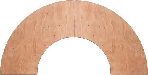 Vista 5 de BizChair Mesa plegable para banquetes de madera serpentina de 5.5 pies x 2 pies