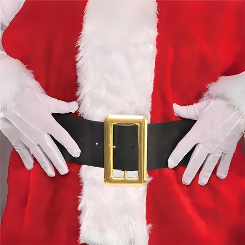 Vista 3 de Lujosos guantes blancos de algodón de Papá Noel, tamaño adulto (1 par), ultrasuaves, calidad premium, clásicos y elegantes, perfectos para fiestas