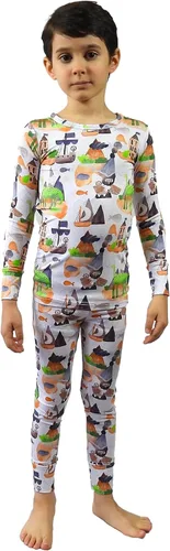 Vista 3 de Unisex de género neutro - Niños y niñas - Conjuntos de pijama únicos - Extra cómodo hecho de seda viscosa de bambú suave