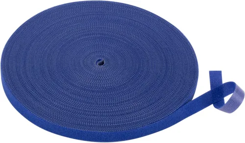 Vista 2 de Bridas de cables de sujeción reutilizables de 1/2 pulgada Cinta de gancho y bucle de doble cara Cinta de gestión de cables (azul 25 yardas)