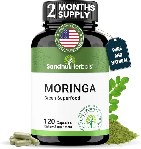 Vista 5 de SANDHUHERBALS Paquete Shilajit con Moringa Cápsulas para hombres y mujeres Apoya la energía, el sistema inmunológico, la piel y la salud