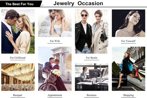 Vista 7 de Liffly Juego de joyas de cristal de moda chapado en oro de 18 quilates, joyería chapada en oro de Dubai