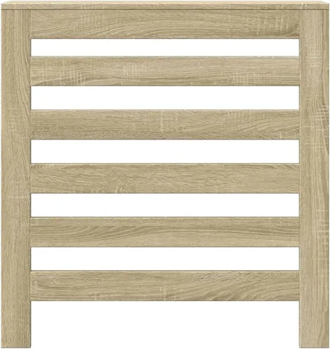 Vista 5 de vidaXL Cubierta Radiador Sonoma Oak 30.7x7.9x32.3 Madera Ingeniería