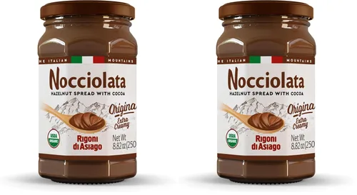 Vista 8 de Nocciolata Crema de avellanas orgánica clásica, 8.82 onzas