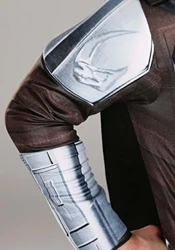 Vista 5 de STAR WARS Deluxe Adult Mandalorian Costume, Mens Halloween Costume - Officially Licensed