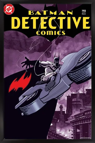 Vista 8 de Trends International DC Comics Batman - Póster de Batman Detective Comics #792, 22.4 pulgadas de largo x 14.7 W, versión enmarcada de madera