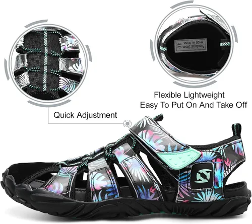 Vista 4 de JIASUQI Zapatos de agua atléticos para senderismo, descalzos, para natación, deportes, caminar, para mujeres y hombres