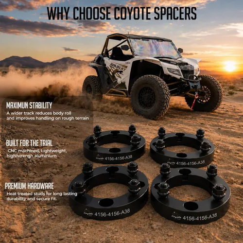 Vista 2 de Wheel Accessories Parts 2 piezas de espaciadores de rueda para ATV UTV de 4 en 156 mm 4x156 mm, 1 pulgada de espesor, 130 mm de buje, perno de rosca