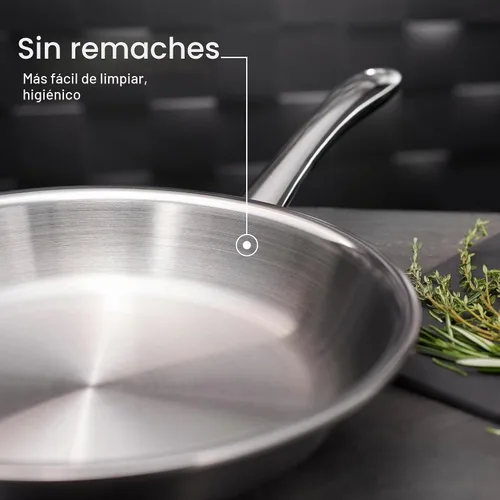 Vista 6 de Fissler M5 Pro-Ply - Sartén de acero inoxidable de 5 capas, 8 pulgadas