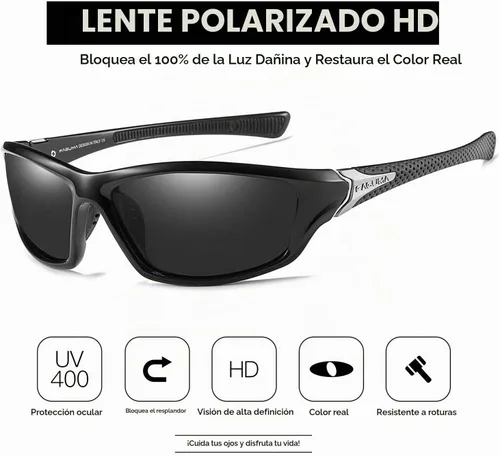 Vista 3 de Gafas de sol polarizadas para hombre, ciclismo, conducir, pesca, 100% protección UV Cycling Driving Fishing