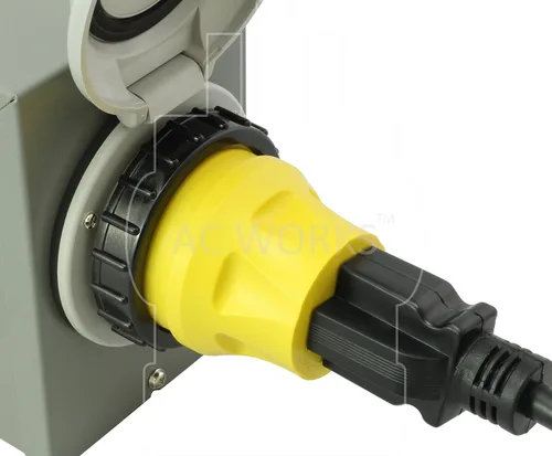 Vista 5 de AC WORKS Adaptadores desmontables marinos RV de 30 amperios (enchufe doméstico 5-15P 15A)