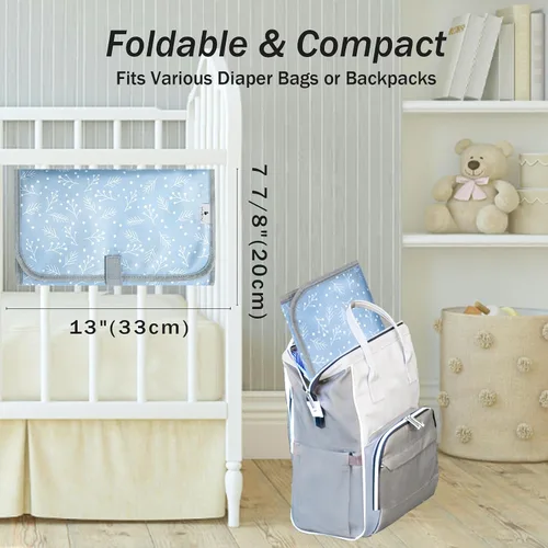 Vista 6 de Cambiador portátil para bebé – Cambiador de pañales impermeable – Cambiador compacto para bebé – Cambiador de pañales de viaje – Cambiador plegable