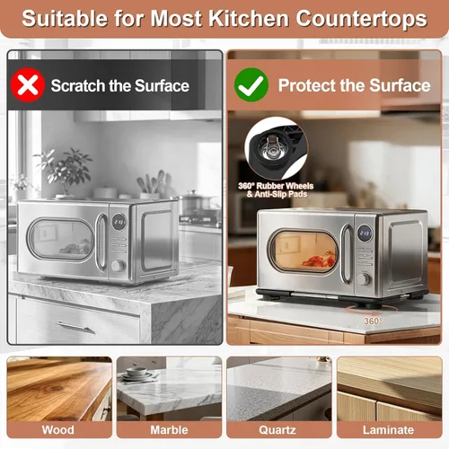 Vista 8 de Adjustable Black Appliance Slider Tray - Expandable 6" x 11"- 11" x 20