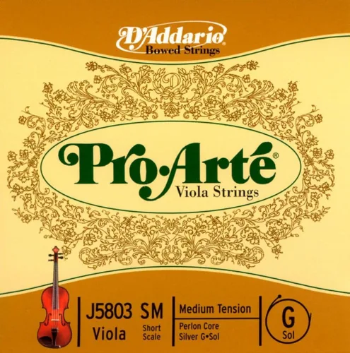 Vista 3 de D'Addario Pro-Arte Viola Single A String, escala media, tensión media