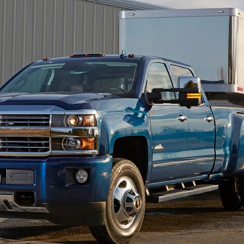 Vista 5 de ROCCS Luces intermitentes de señal de giro blancas DRL LED para espejo lateral de remolque, compatibles con Chevy Silverado GMC Sierra 2014–2019 OEM