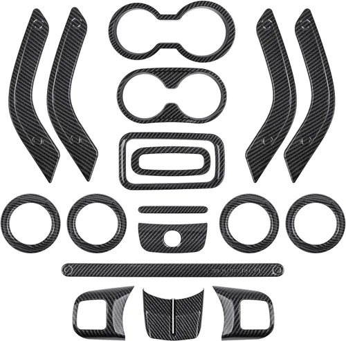 Vista 11 de E-cowlboy Juego completo de 18 piezas de adornos para interior de auto, kit de adornos para interior de auto
