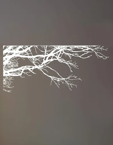 Vista 12 de Adhesivo decorativo para pared de árbol grande, ramas negras semi-brillantes, (21 x 50 pulgadas) de izquierda a derecha. Extraíble, no necesita