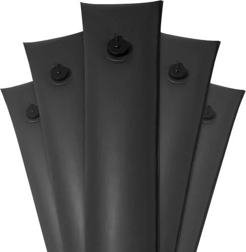 Vista 4 de Pool Mate Paquete de 5 bolsas de agua clásicas negras de una sola cámara para piscina, vinilo de 0.013 in de grosor, pesos de cubierta, tubos de agua
