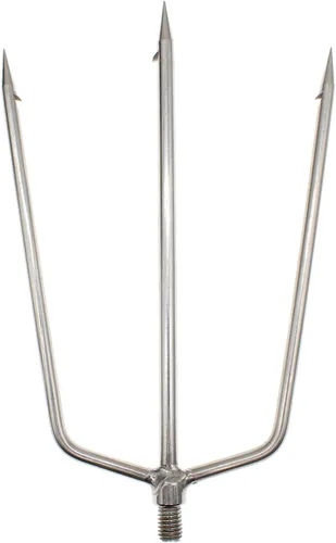 Vista 17 de Arpón de pesca, de acero inoxidable, lanza de púas de aleación de aluminio, con tornillo de 0.315 in para pesca al aire libre, aterrizaje de rana