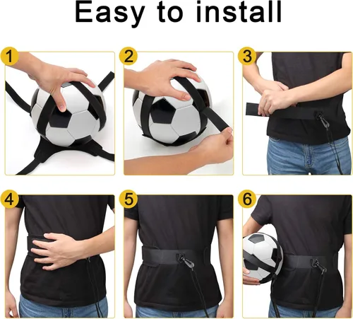 Vista 7 de Coolrunner Entrenador de Patadas de Fútbol Solo, Entrenador de Fútbol Solo sin Manos para Adultos y Niños, Entrenador de Fútbol/Voleibol/Rugby