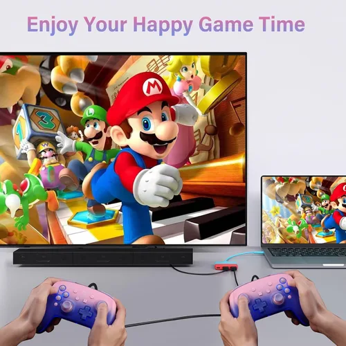 Vista 3 de Battony Adaptador USB C a HDTV para Nintendo SwitchSwitch OLEDMacBook Pro AiriPad ProAndroid Phone, USB3.0 5GBps Transferencia de fecha, USBC a 4K