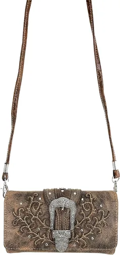 Vista 2 de Zelris Western Country - Cartera cruzada con hebilla floral