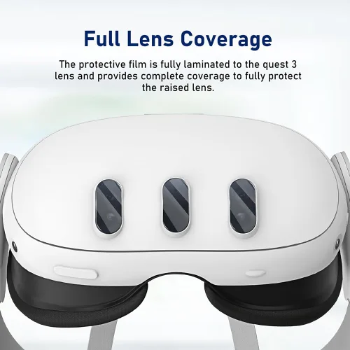 Vista 4 de AZURAOKEY Protective Shell Cover for Oculus Quest 3 for VR Headset and Camera Lens Protector Set, Protector Cover Anti-Collision Breathable for Meta