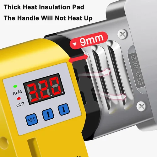 Vista 5 de Soldador de fusión,Máquina de fusión en caliente digital con ajuste de temperatura,Máquina de soldadura de tubos de 8.4-23.7 pulgadas,Máquina