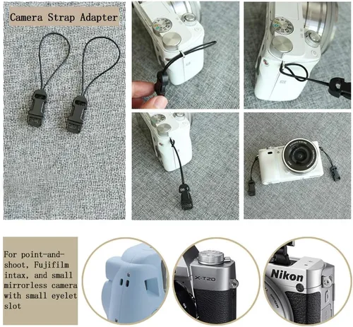 Vista 6 de VKO Conector de liberación rápida de correa de cámara de 0.591 in, Negro