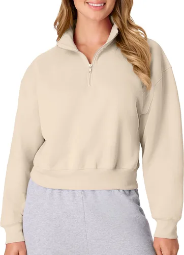 Vista 27 de Hanes EcoSmart - Sudadera de forro polar para mujer, suave y de peso medio, sudadera con capucha con cremallera completa, sudadera o cremallera