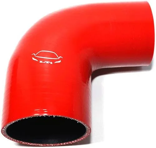 Vista 22 de Manguera de silicona reforzada de 4 capas de alto rendimiento de 2"-2.25" ID codo reductor acoplador de 90 grados para turbo/intercooler/tubería