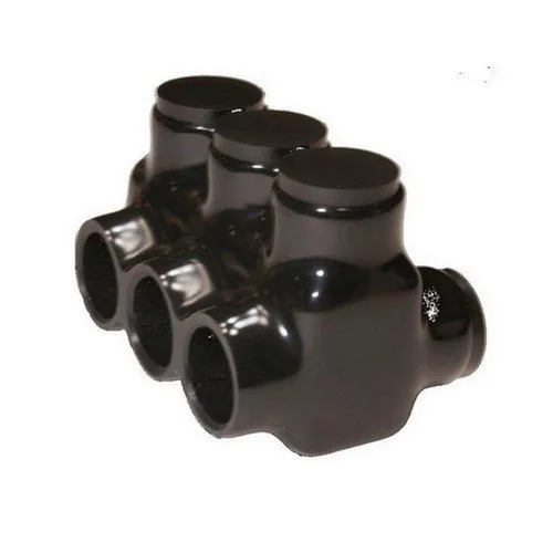 Vista 4 de Morris Productos 97643 Conector multi-cable, aislado, entrada dual, negro, 3 puertos, 250 - 6 rango de cables, 5/16" Allen Hex 3 Puertos, 250 - 6