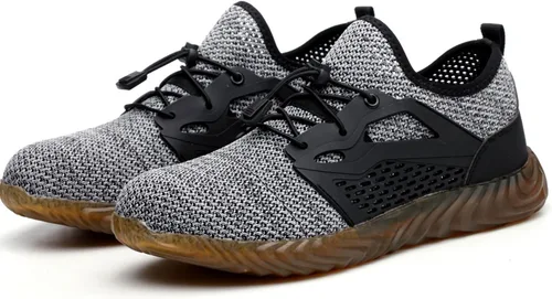 Vista 20 de SUADEX Zapatos deportivos con punta de acero para hombres y mujeres, indestructibles, ligeros, cómodos, antideslizantes, puntera compuesta