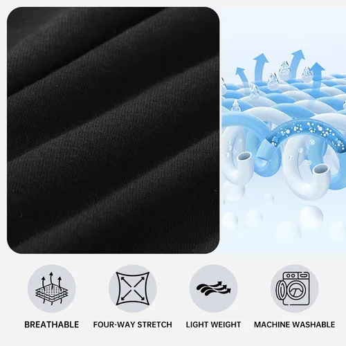 Vista 5 de BAMBOO COOL Men's Underwear Briefs No-Roll Waistband Underwear Breathable Briefs with 3D Pouch Tagless Panties for Men Negro (paquete de 3)