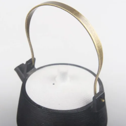 Vista 5 de Mcredy Mango de tetera de metal, hebilla externa de bronce reemplazo de mango de tetera para olla de cerámica, ollas de té de cerámica, mango