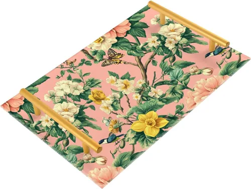 Vista 13 de Flowers Daffodils Snapdragon Iris Orange Tray for Bathroom Paper Towel Tray Desk Drawer Organizer for Sink