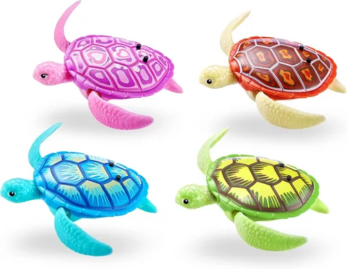 Vista 7 de Robo Alive Robo Tortuga Robótica de Natación (Verde + Rosa) de ZURU Activada por Agua, Viene con Baterías, Exclusivo (Paquete de 2)
