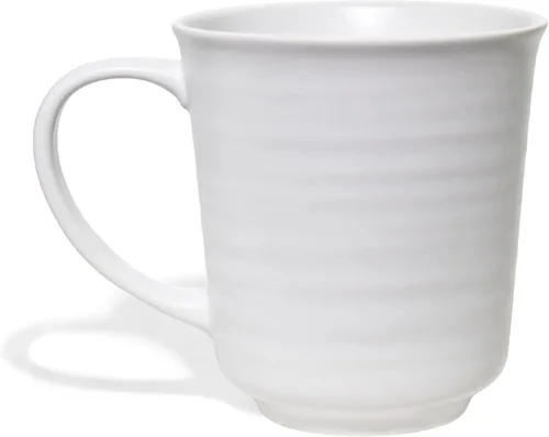 Vista 2 de Elanze Designs Juego de 4 tazas de café de cerámica de 17 onzas con acabado esmaltado blanco mate