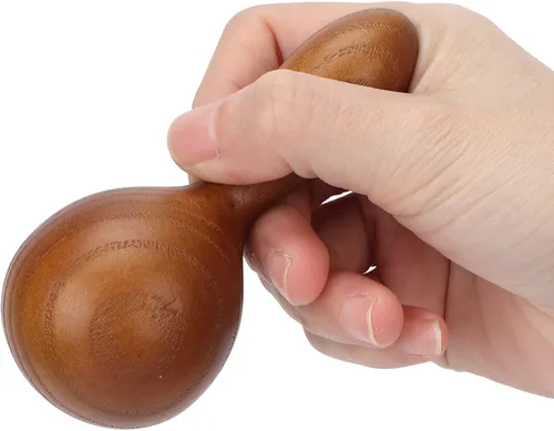 Vista 4 de Masaje de mano de madera, martillo portátil de masaje de aceite esencial de madera de teca, martillo de masaje de terapia de madera, herramienta