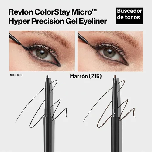 Vista 6 de Revlon ColorStay Micro Hyper Precision Gel Delineador de ojos, 214 Negro