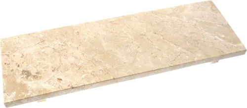 Vista 13 de Lujosa bandeja de tocador de mármol natural tallada a mano, organizador elegante y resistente para baño, dormitorio, maquillaje, encimeras, beige