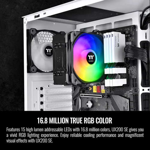 Vista 3 de Thermaltake Ventilador Cl-p105-al12sw-a Ux200 Se Retail Negro