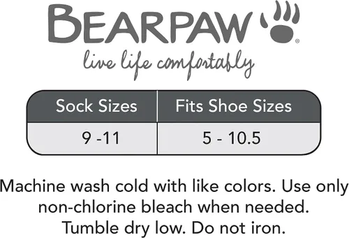 Vista 9 de BEARPAW Paquete de 6 pares de calcetines de descanso acogedores súper suaves y cálidos para mujer, varios colores, estampados en el tobillo