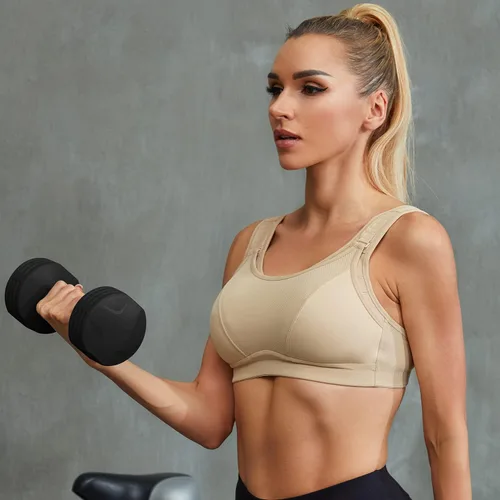 Vista 6 de Wingslove Sujetadores deportivos para mujer, de alto impacto, ajustable, sin varillas, talla grande, para entrenamiento, correr, talla grande