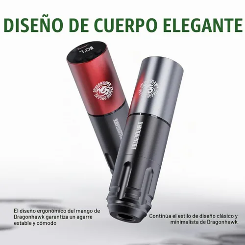 Vista 8 de Dragonhawk Kit de tatuaje para principiantes A1 Negro