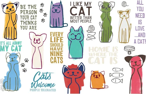 Vista 2 de Taza de viaje Tervis con frases de gatos hecha en Estados Unidos de doble pared aislada mantiene las bebidas frías y calientes, 16 onzas, Clásico
