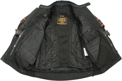 Vista 6 de Milwaukee Performance MPM1751 - Chaqueta de piel para hombre, diseño de rayas, color negro