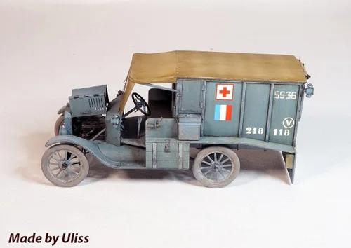 Vista 6 de ICM 35661 Vehículo militar plástico Modelo T 1917 Ambulancia, WWI American Car - Escala 1:35